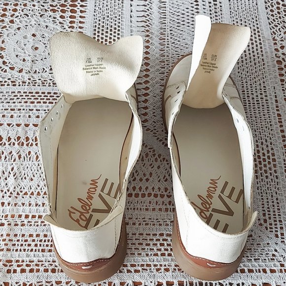 Sam Edelman Leather Sneakers Jayme Se-1980 Cream Lace-up Women's Size 8/8.5 - Picture 11 of 14